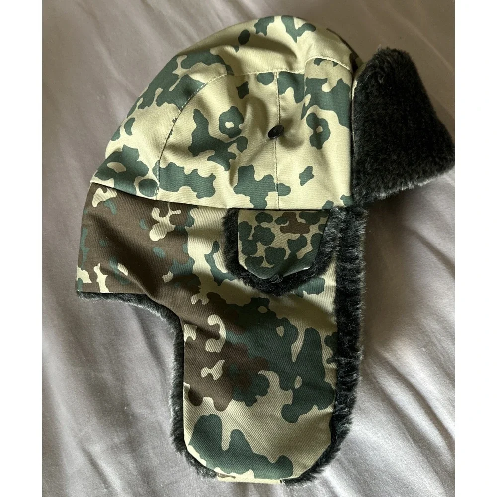 BSB‎ Size L/XL Camouflage Trapper Hat Hunting Faux Fur Lined Strap Outdoor